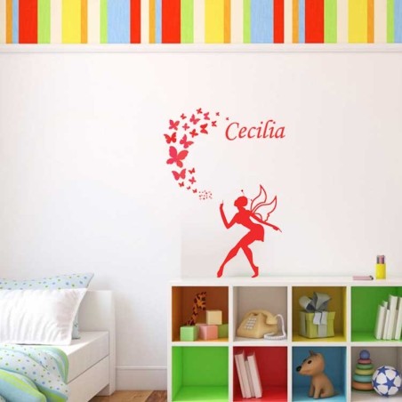Adesivi Murali Fatina con nome Bimba
