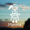 Adesivo Famiglia Super Mamma con nome