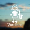 Adesivo Famiglia Mamma Sassofonista con nome