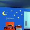 Adesivo Murale Luna e stelle