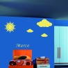 Adesivo Murale Sole e nuvole