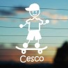 Adesivo Famiglia Papà Skate con nome