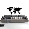 Adesivi Murali Mappa del Mondo nero piccolo