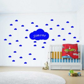 Adesivi murali nuvolette blu