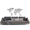 Adesivi Murali Mappa del Mondo argento piccolo