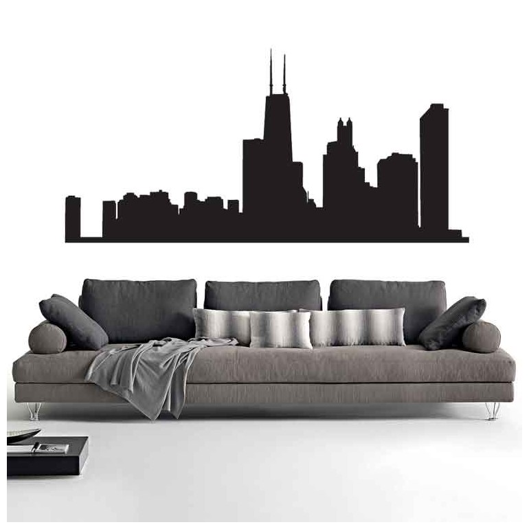 Adesivi Murali Skyline Chicago piccolo Adesivi Murali Skyline Chicago piccolo
