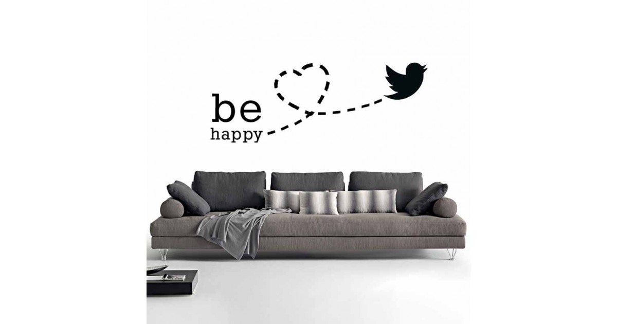 Adesivi Murali be happy piccolo