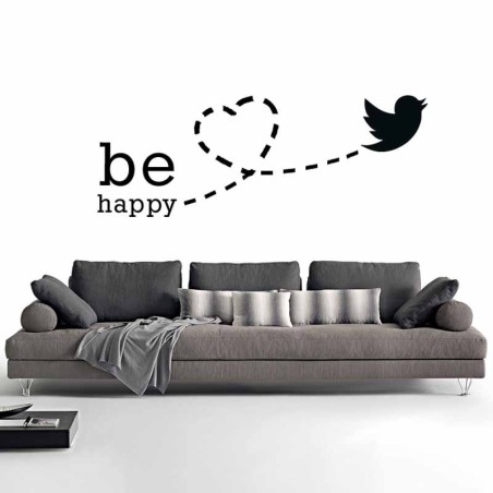 Adesivi Murali be happy piccolo