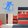 Adesivo Murale sciatore con nome