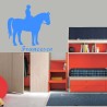 Adesivo Murale cavalliere con nome