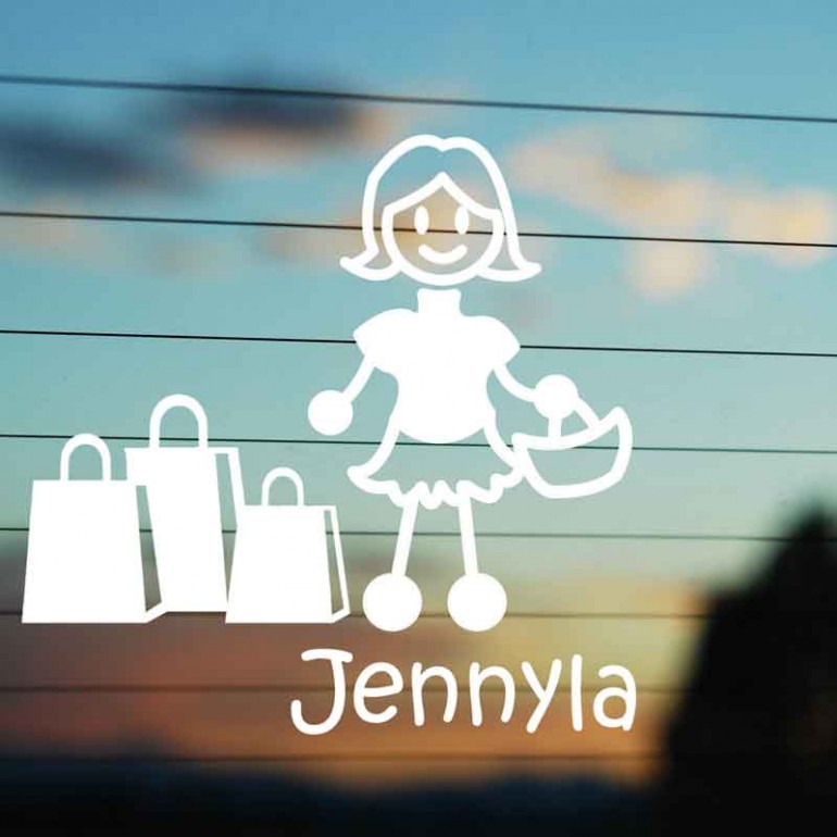 Adesivo Famiglia Mamma Shopping Adesivo Famiglia Mamma Shopping