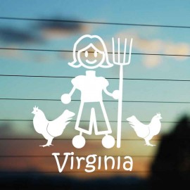 Adesivo Famiglia Mamma Agricoltrice con nome