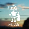Adesivo Famiglia Mamma Violino con nome