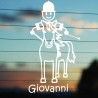 Adesivo Famiglia Papà a Cavallo con nome