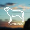 Adesivo Famiglia Cane razza San Bernardo con nome