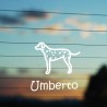 Adesivo Famiglia Cane razza Dalmata con nome