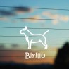 Adesivo Famiglia Cane razza Bull Terrier con nome