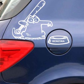 Simon il Gatto con mazza benzina