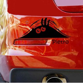 Adesivo Mostro cartone rosso