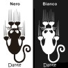 Adesivo Gatto scivoloso bianco e nero