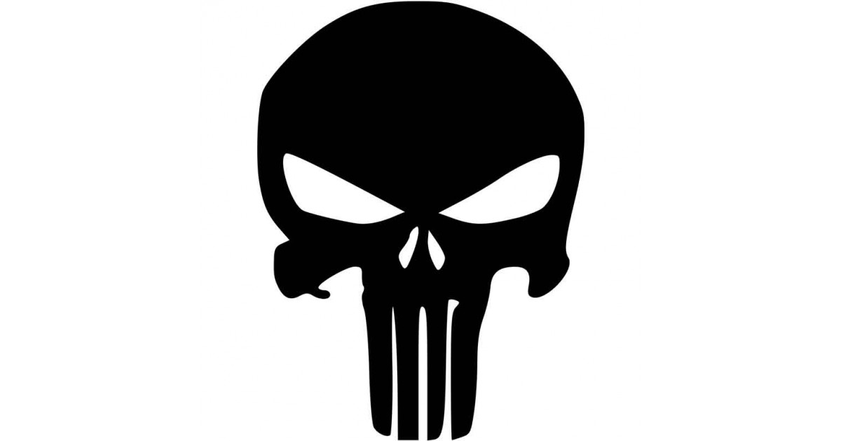 Kiwistar - Adesiva per Auto - Punisher USA-Tank Teschio 10 x 10 cm! - Cromo - Scritte per Camion, Moto, Bici, Veicoli, Laptop, Camper, Autobus - Tuning