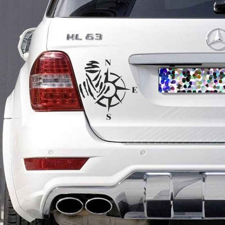 Adesivo per Auto Dakar Rosa dei Venti personalizzato SonoNato