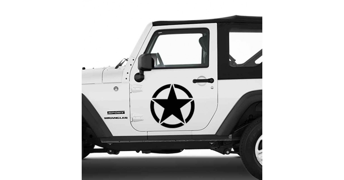 Adesivo zoom stella per Jeep auto bianca