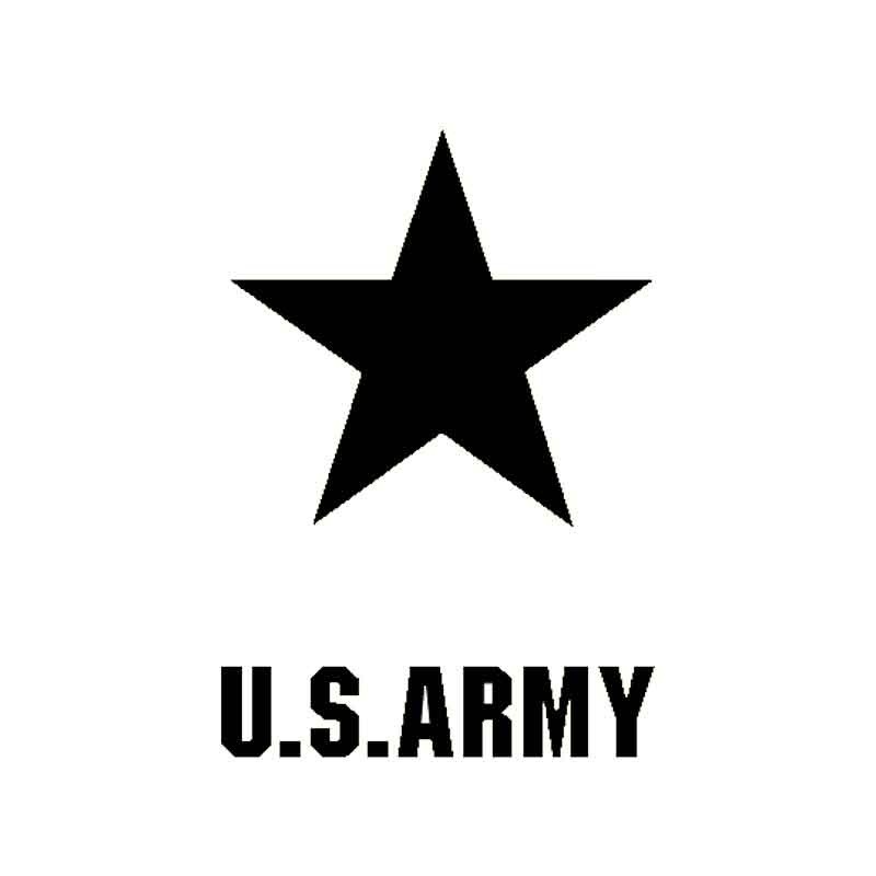 Sticker Stella Militare Camouflage Army – Adesivo In PVC Stampato, Cm 35, Per Parete, Auto, Moto, Casco, Laptop – Interni/Esterni