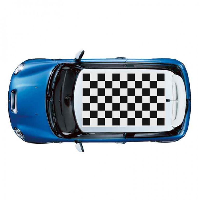 Adesivo scacchiera tetto Mini Adesivo scacchiera tetto Mini