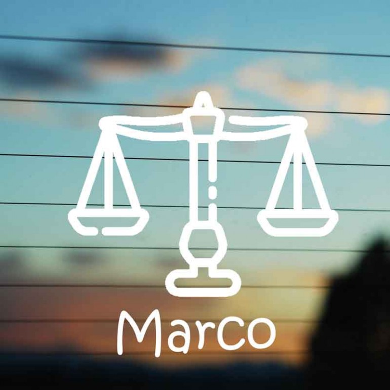 Adesivo oroscopo segno zodiacale Bilancia Adesivo oroscopo segno zodiacale Bilancia