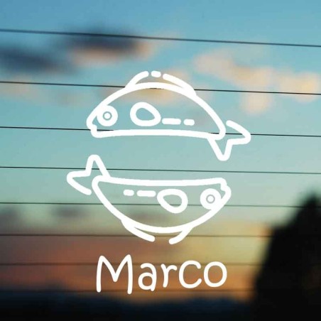 Adesivo oroscopo segno zodiacale Pesci