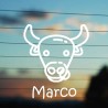 Adesivo Oroscopo Toro personalizzato e colorato - SonoNato