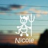 Adesivo Famiglia Neonata Diavoletta con nome