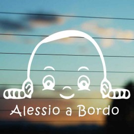 Neonato viso a  bordo bianco