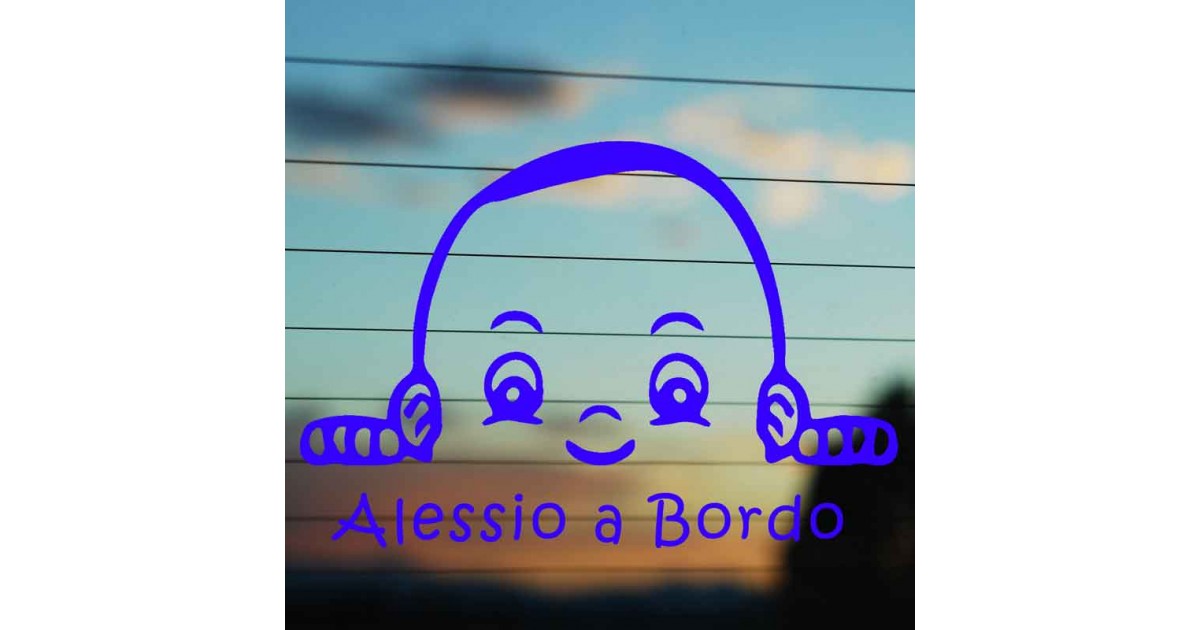 Neonato viso a  bordo blu