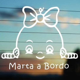 Neonata viso a  bordo bianco