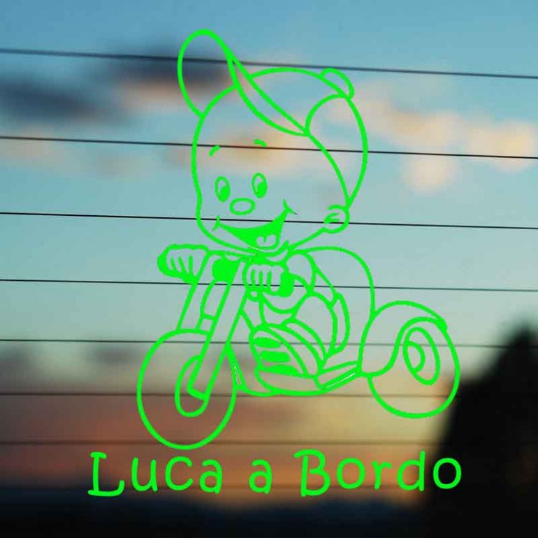Adesivo Bimbo Bicicletta Adesivo Bimbo Bicicletta