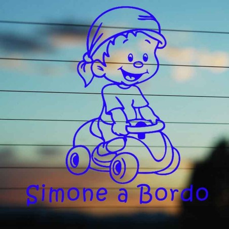 Adesivo Bimbo Macchinina