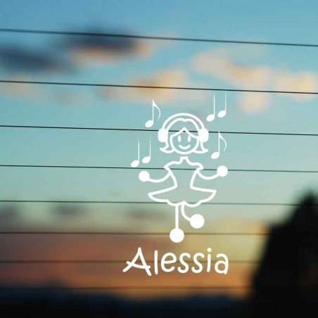 Adesivo Famiglia Bimba Media Hip Hop