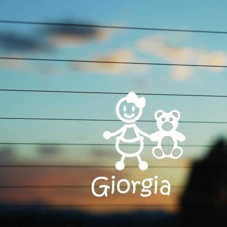 Adesivo Famiglia Neonata Orsetto