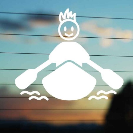 Adesivo Famiglia Papà Canottaggio