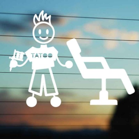 Adesivo Famiglia Papà Tatuatore