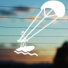 Adesivo Famiglia Papà con kitesurf
