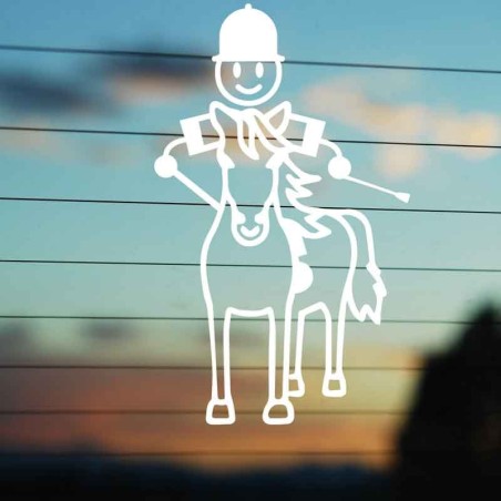 Adesivo Famiglia Papà a Cavallo