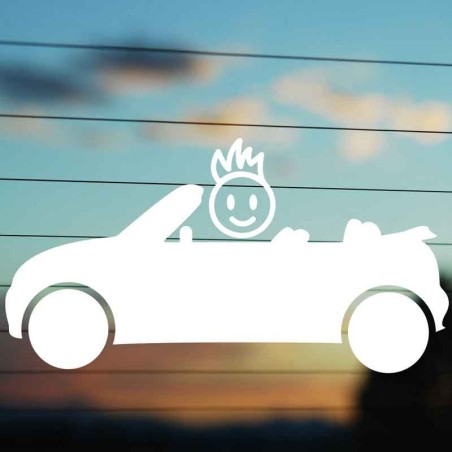 Adesivo Famiglia Papà Auto Cabrio