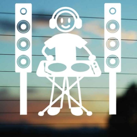 Adesivo Famiglia Papà DJ