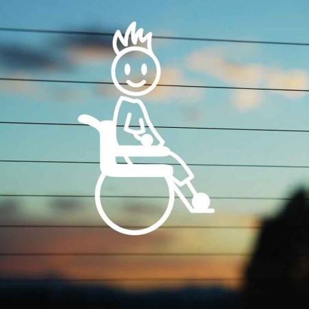 Adesivo Famiglia Papà Disabile