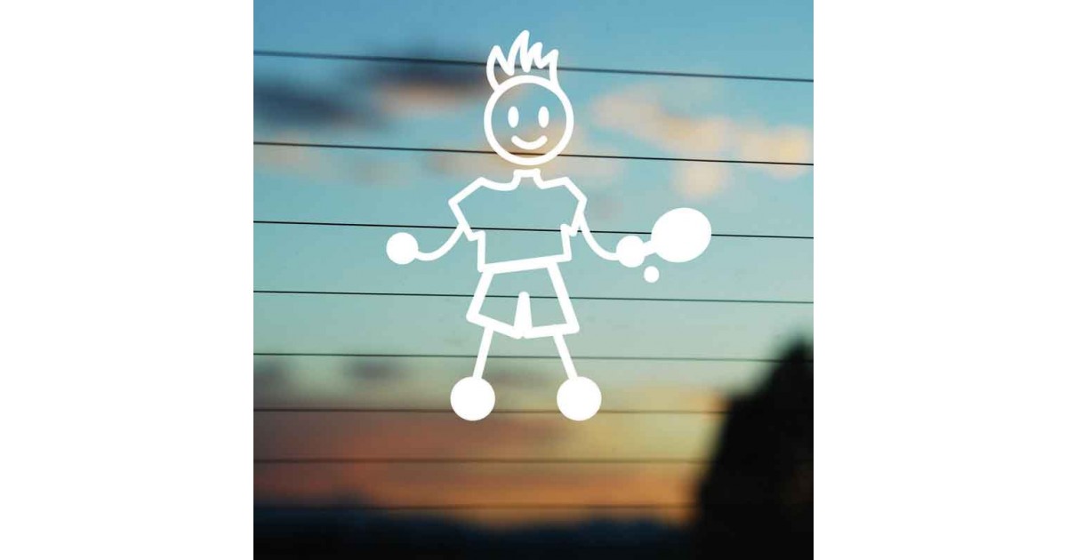 Adesivo Famiglia Papà Ping Pong