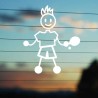 Adesivo Famiglia Papà Ping Pong