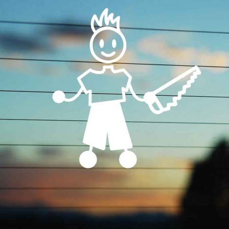 Adesivo Famiglia Papà Falegname